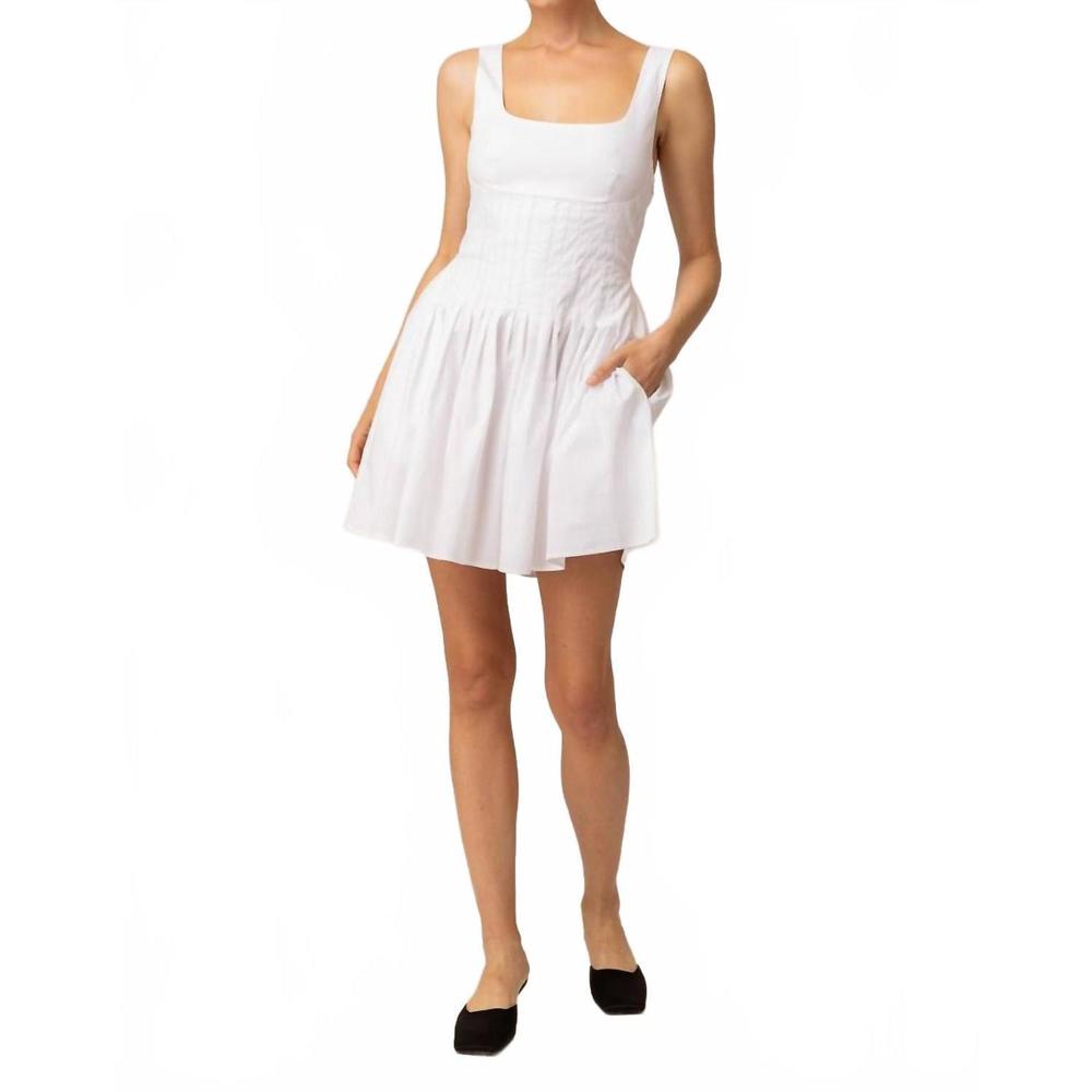 NEW LINE AND DOT ophelia sleeveless romper in white